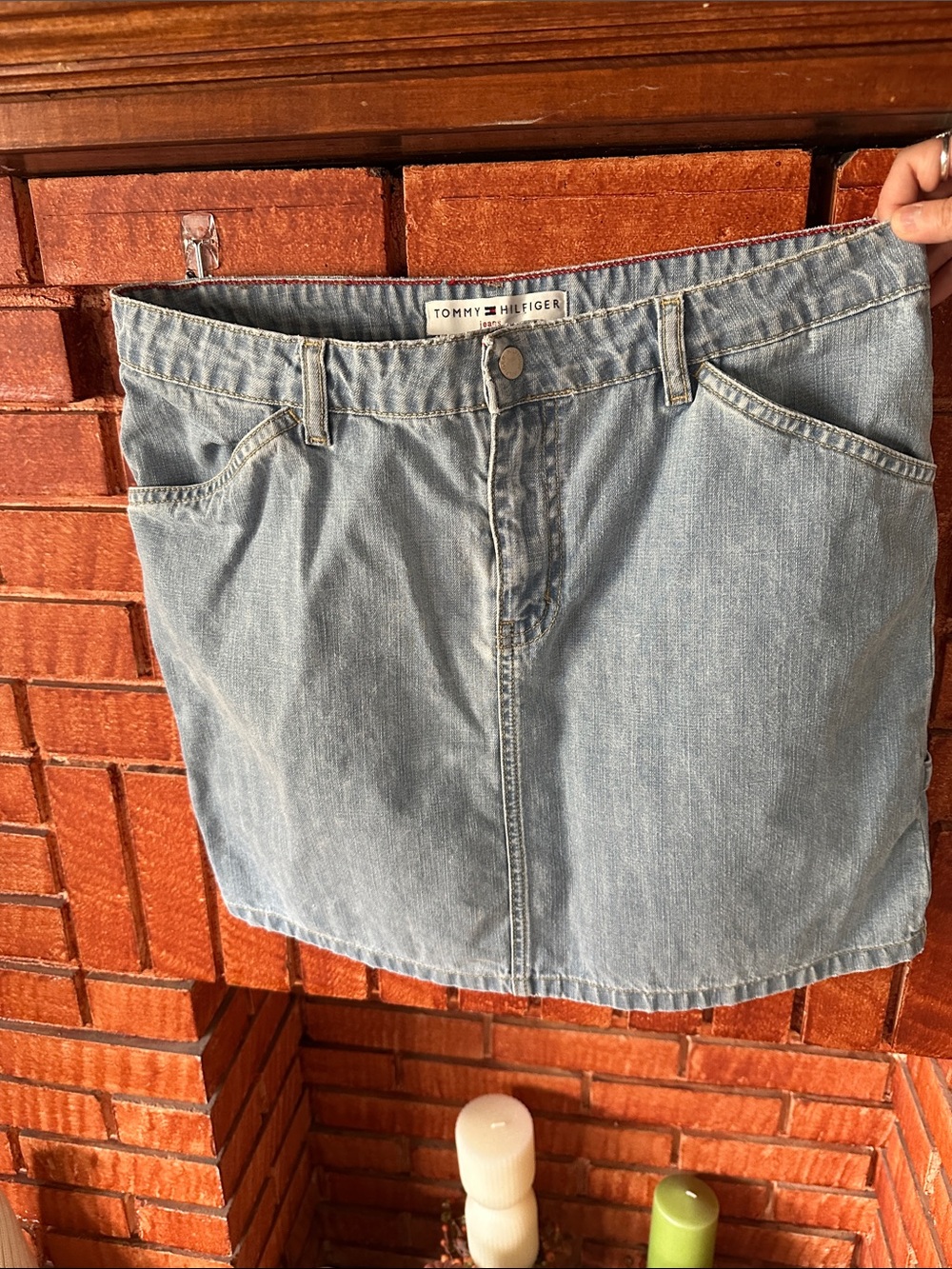 Y2k Tommy Hilfiger Light Blue Denim Skirt